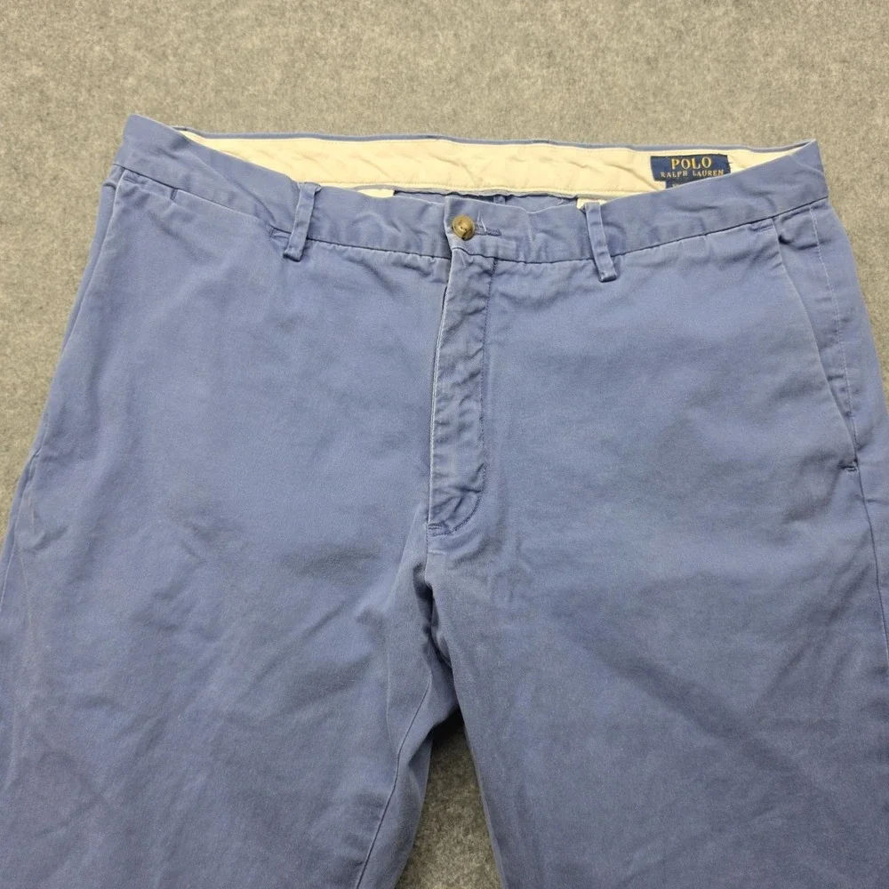 Polo Ralph Lauren Chino Pants Mens 36x32  Navy Blue Stretch Classic Fit Straight